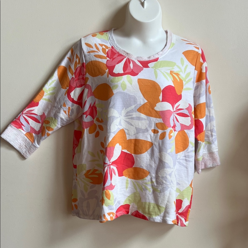 Fresh Produce Pink and White terry clothe inside Textured Fabric